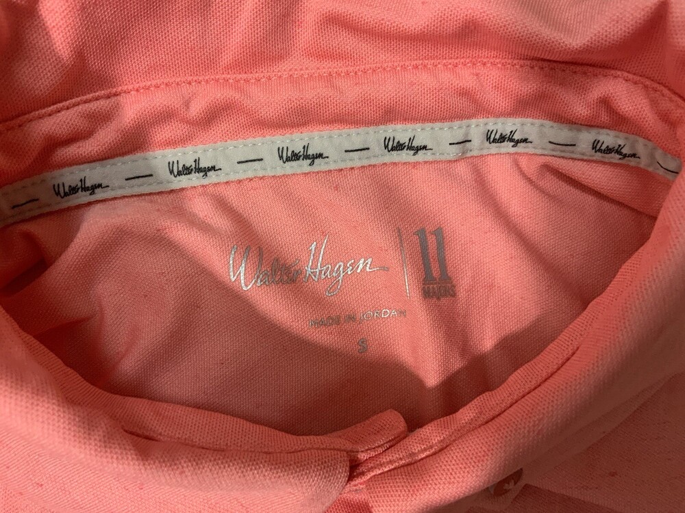 Walter Hagen Golf Polo Shirt Mens S Coral Pink Lightweight Country Club - Picture 3 of 8